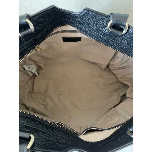 Authentic Versace Collection Pebbled Leather Chain Top Handle Bowler Bag Luxury - Picture 14 of 16